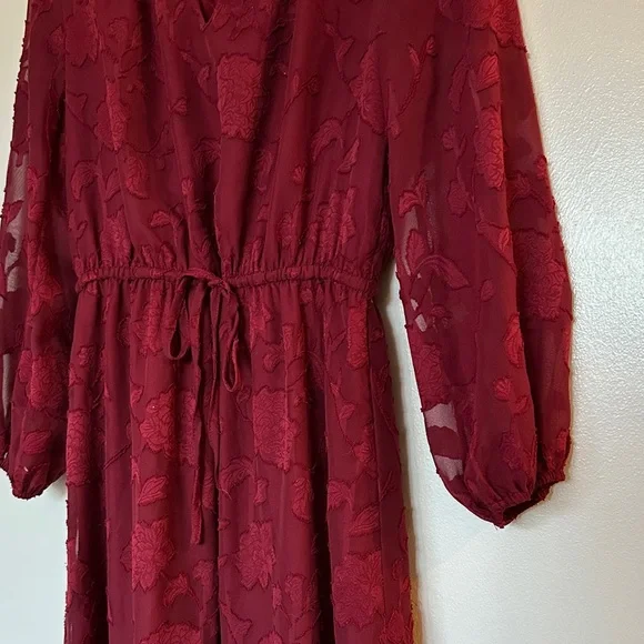 Sugarlips Burgundy Long Sleeve Maxi Dress - Picture 6 of 8